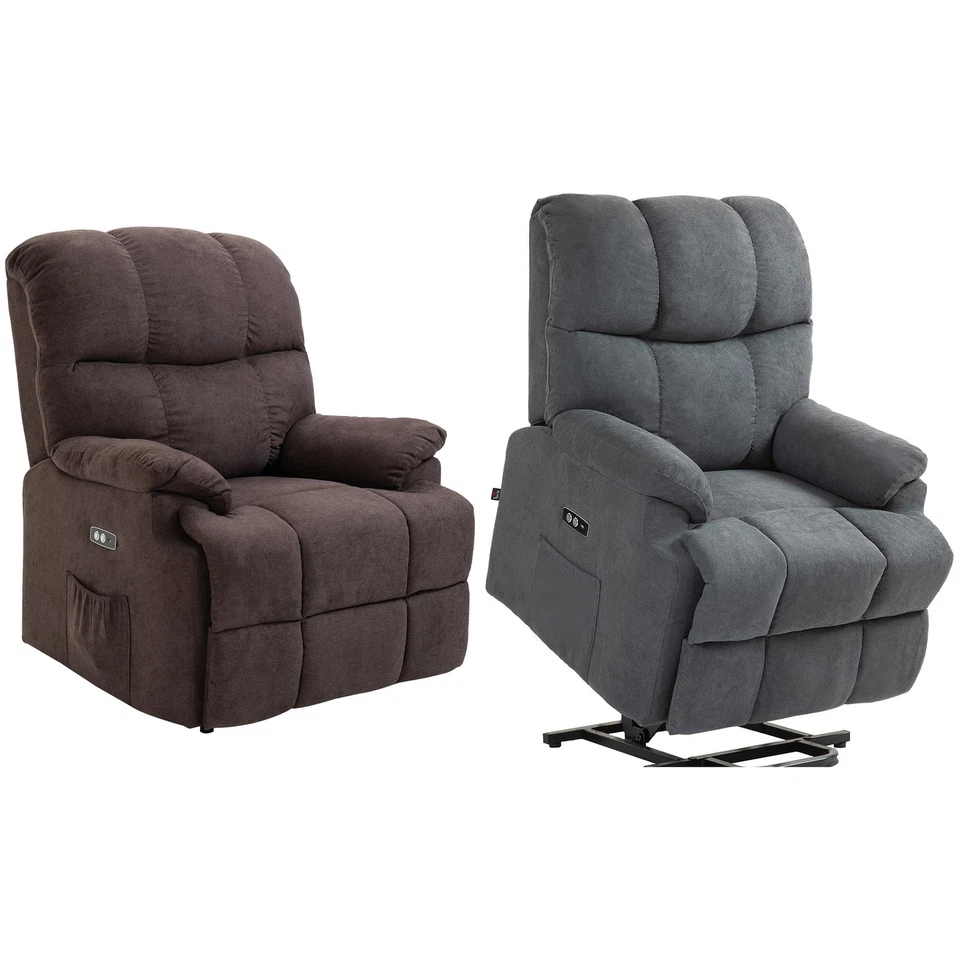 HOMCOM Poltrona Relax Elettrica Alzapersona Poltrona Reclinabile a 160°