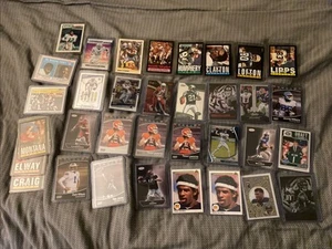 Vintage NFL Football (34) Card Lot. 1981 thru - 2021 Montana Elway Sanders Look! - Picture 1 of 20