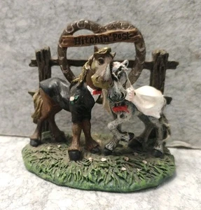 Montana Silversmiths Elmer & Ellie Hitchin' Post Figurine Only 1296 made Rare - Picture 1 of 6