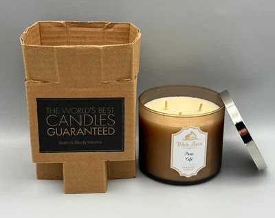 Bath & Body Works White Barn Paris Café 3 Wick Candle 14.5 oz NEW Discontinued - Image 1 of 4