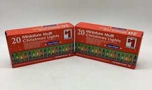Family Dollar~Super Bright~20~Miniature Multicolor Christmas Lights~NIB~Set Of 2 - Picture 1 of 10