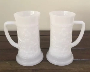 2 Federal Milk Glass Beer Steins / Mugs - 350ml - Picture 1 of 6