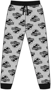 Herren Jurassic Park Logo Print Multi Bündchen Lounge Hose Pyjamahose S M L XL - Bild 1 von 4