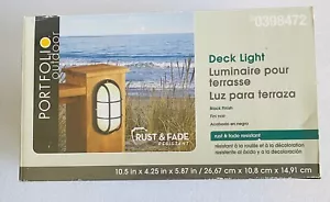 Portfolio Outdoor Deck Light Brand New 10.5in. x 4.25in. x5.87in. Black Finish - Picture 1 of 7