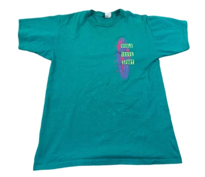 Camiseta Wilson Vintage Años 90 Para Hombre Talla Grande (Se Ajusta Más Grande) Turquesa Gráfico DEFECTOS Foto 1 de 4