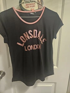 Women Lonsdale T-Shirt UK 12 Skinhead Punk Oi! England Boxing - Picture 1 of 2