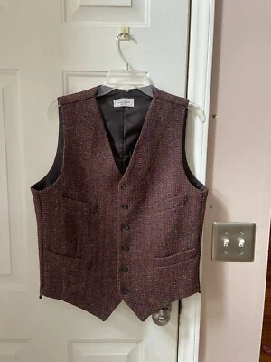 Paul Stuart New York Vest 100% Wool Multi Color Fit Men Size M Vintage Unique ! - Image 1 of 4