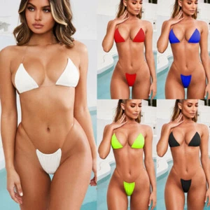 Women's Sexy G-String Beach Bikini Set Bra Thong Lingerie Underwear Swimwear Set - Picture 1 of 30