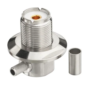 Conector de cable UHF SO-239 hembra ángulo recto RG58 LMR-195 RG400 RG142 - Imagen 1 de 3
