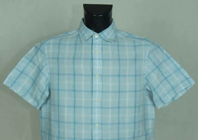 -.. Blue Harbour mens shirt linen cotton size M vgc - Image 1 of 4