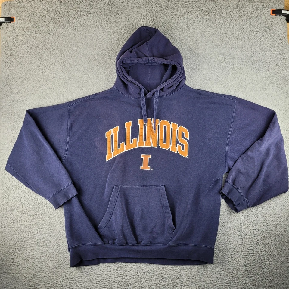 Sudadera con Capucha Fighting Illini Para Hombres 2XL Azul Reebok Heisman Pullover Sudadera NCAA Foto 1 de 4