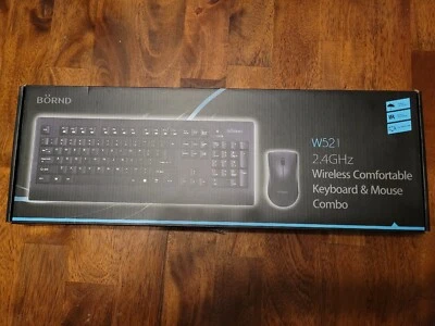 Bornd Wireless Keyboard & Mouse Combo, W521  ( BLACK) - Image 1 of 3