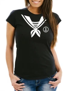 Damen T-Shirt Matrose Matrosin Sailor Fasching Fastnacht Kostüm Karneval - Bild 1 von 3