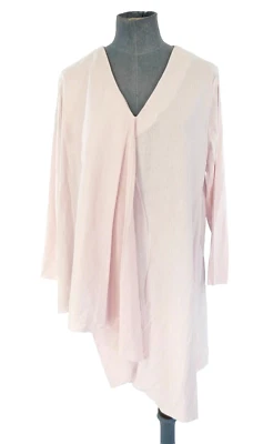 COS Top Blouse Tunic Lagenlook Asymmetric Pale Pink Ruffle Long Sleeve Size S - Image 1 of 4