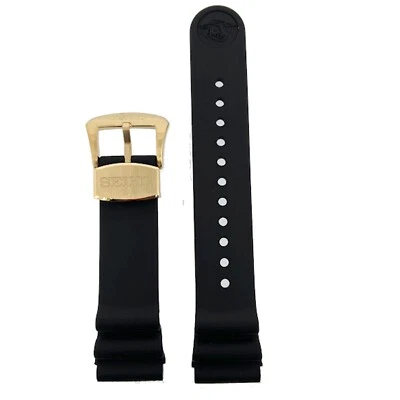 SEIKO PROSPEX SNE498 original rubber black band Gold Color Buckle R038012K9 - Image 1 of 2