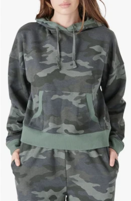 Sudadera con Capucha Pullover Lucky Brand Mujer XL Verde Gris Camuflada "Cloud Soft" Nueva con Etiquetas Foto 1 de 4