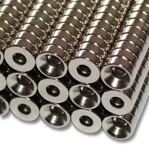 5 ANILLO DE NEODIMIO IMANES D8x3 mm 3,5 mm PERFORACIÓN REDUCCIÓN NORTE 500 G TORNILLOS - Imagen 1 de 4