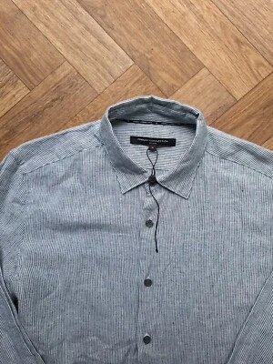 Camisa de lino viscosa French Connection para hombre. Talla Uk mediana.  Nuevo sin usar Foto 1 de 4