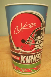 Cleveland Browns Christian Kirksey #58 Auto Pepsi First Energy 32oz Souvenir Cup - Picture 1 of 8