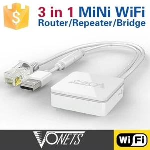 Vonets VAR11N WLAN WiFi Mini Router Bridge Repeater Adapter für RJ-45 Dongle AP - Afbeelding 1 van 1