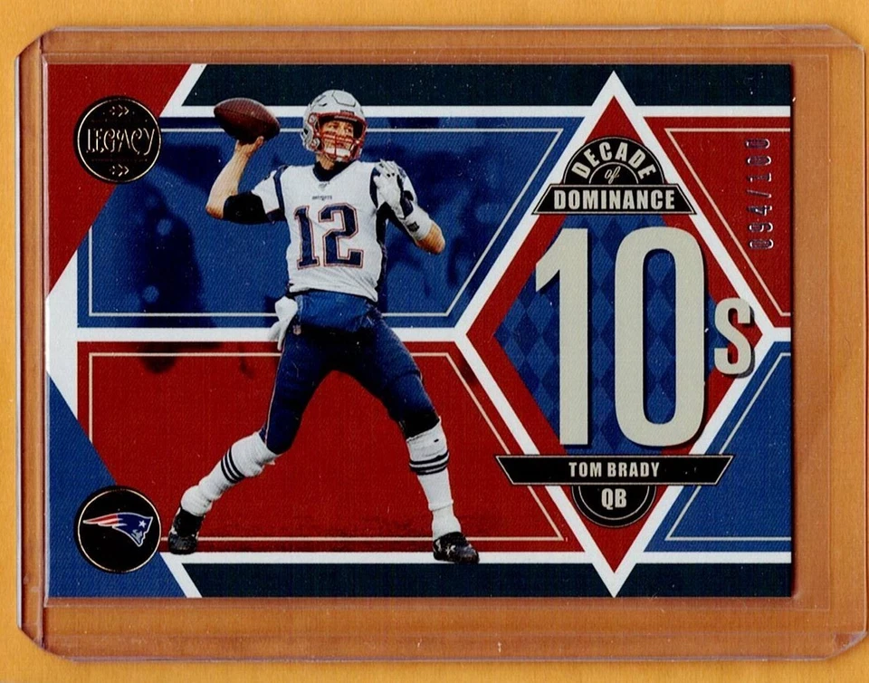 2022 Panini Legacy Tom Brady Decade of Dominance Insert GREEN #94/100 Patriots - Image 1 of 1