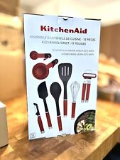 KitchenAid 15 Piece Utensil And Gadget Set - Red - New - RRP £99