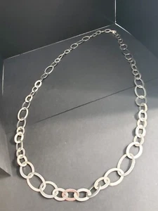 Vintage MILOR 925 ITALY Sterling Long Oval Link Chain Necklace 36” In, 27.85Gr - Picture 1 of 6