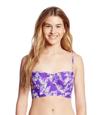 Hobie 女式羽毛钢圈 Midkini 比基尼上衣 S 码 — 第 1/3 张图片