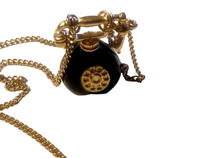 Altmodische Telefon Anhänger Halskette 32" Kette - Bild 1 von 5