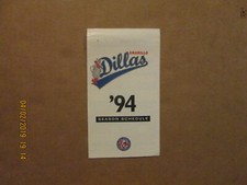 Tx-La League Amarillo Dillas Vintage Defunct 1994 Team Logo Pocket Schedule