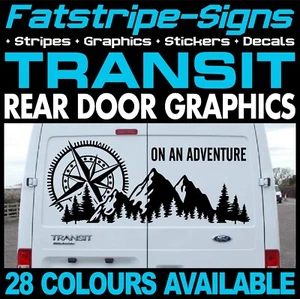para adaptarse a Ford Transit Brújula Montañas Pegatinas Gráficos Camper Van Autocaravana - Imagen 1 de 2