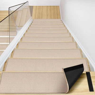 Pelar y pegar peldaños adhesivos para escaleras para escalones de madera interior juego de 15 paquetes,... Foto 1 de 4