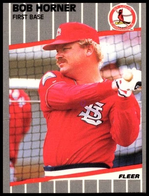 1989 Bob Horner Fleer Baseball #452 St. Louis Cardinals - Image 1 of 2
