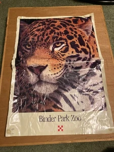 BINDER PARK ZOO, BATTLE CREEK, MI PURINA SPONSORED LEOPARD ZOO PROMO POSTER 1995 - Bild 1 von 2