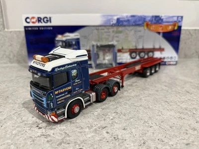 Corgi - Scania R w/ Tri-Axle Log Trailer - McFadyens - CC13741 - 1:50 - Mint/New - Image 1 of 4