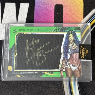 SASHA BANKS (Mercedes Mone) 2020 Topps WWE Fully Loaded Mat Relic Auto /50 - Image 1 of 3