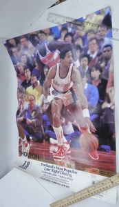 Póster de baloncesto promocional vintage de los Portland Trailblazers Michael Horton 1986-1987 - Imagen 1 de 1