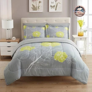 Bed-Dtime - Juego de edredón de 5 piezas en color liso - plumón suave para todas las estaciones - Imagen 1 de 6