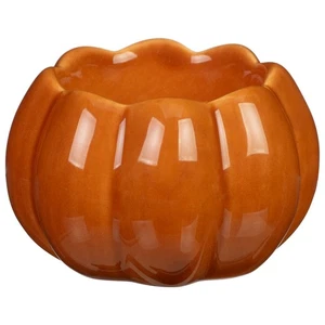Orange Ceramic Pumpkin Shaped Tealight Holder For A Luxurious & Elegant Feel - Picture 1 of 7