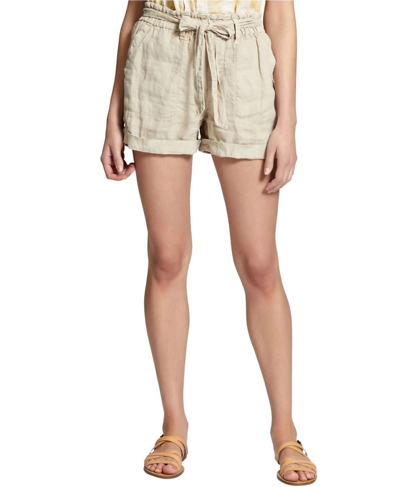 Sanctuary Clothing Womens Tie Waist Casual Walking Shorts, Beige, X-Small - Image 1 of 1