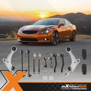 12pcs Front Lower Control Arm Tie Rod Sway Bar Link for Nissan Maxima 2009-2014 - Bild 1 von 18