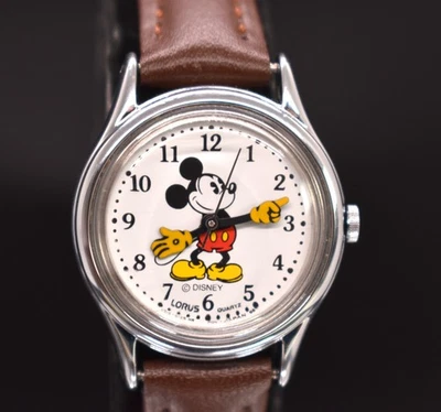 Vtg LORUS by SEIKO Disney Mickey Mouse Women's Watch V515-6080 NEW BATTERY, BAND - Image 1 of 4