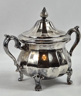 WM ROGERS Vintage 1003 azucarero plateado con tapa Foto 1 de 4