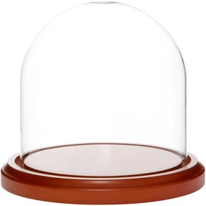 Plymor 5.5" x 5.5" Glass Display Dome Cloche (Walnut MDF Base) - Picture 1 of 3