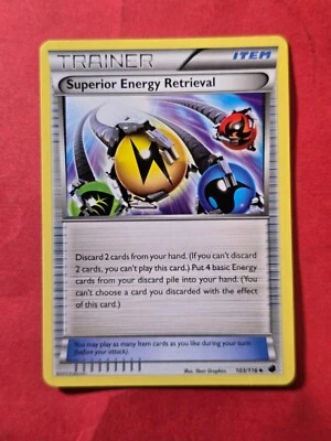 2013 Pokemon Black and White Plasma Freeze #103 Superior Energy Retrieval, UC - Image 1 of 3