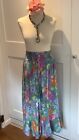 Rachel Roy Brand New W. Tag Skirt Boho Hippy Turquoise Cottage  Core Size Large 