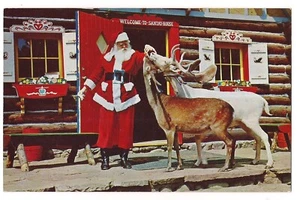 Deer Handout SANTA'S WORKSHOP House NORTH POLE Wilmington New York Postcard NY - Picture 1 of 2