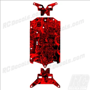 Traxxas 4tec 3.0 - Kit protector de chasis grueso - TRA8322 - graffiti rojo - Imagen 1 de 1