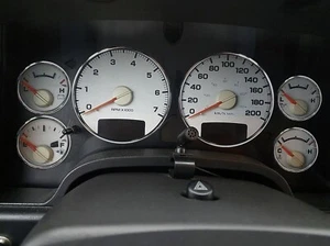 Pour Dodge Ram 2002-2009 Anneaux en aluminium poli pour le groupe de compteurs - Imagen 1 de 8