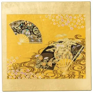 Gold Maki-e Japanisches Mauspad Yamanaka Lackwaren Kyoto Miyabi Sensu - Bild 1 von 3